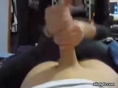 A lover jerked off the massive and long dong of a jerk.